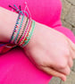 Silk and Beaded Friendship Bracelets 