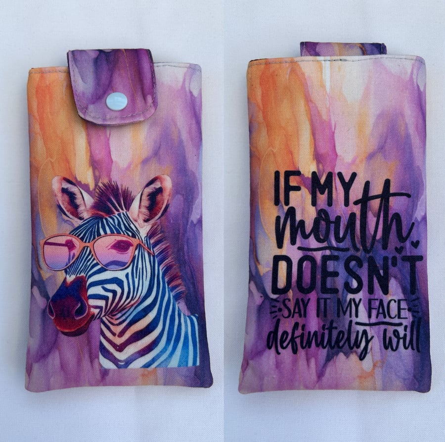 Phone or Glasses Case - Smart Zebra