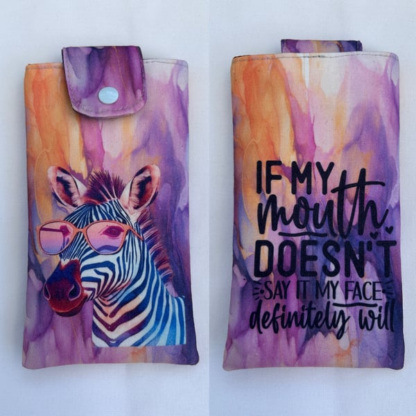 Phone or Glasses Case - Smart Zebra