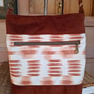Brown velvet bag