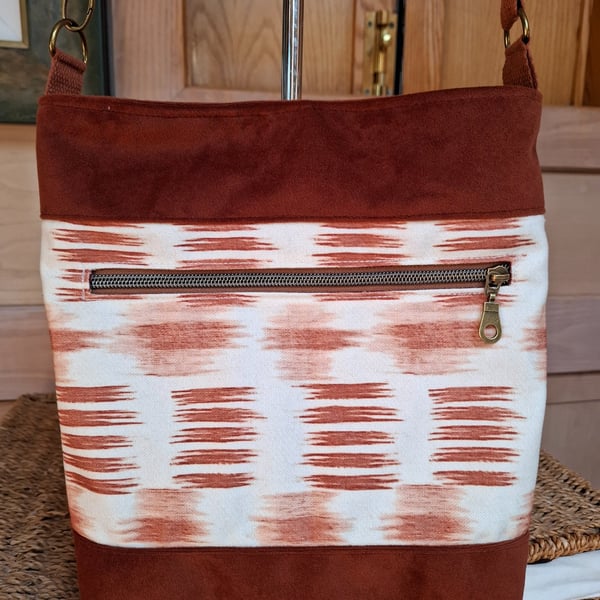 Brown velvet bag