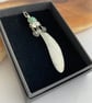 Dragonfly Wing Pendant with Amazonite & Labradorite in Sterling Silver - Image 2
