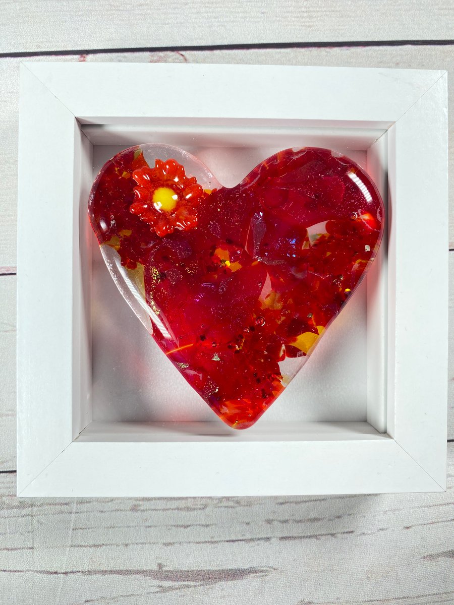Love heart - glass heart picture 