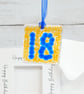 18th Birthday Card; Fused Glass 18 Birthday Keepsake - Image 5