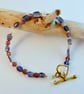 Pink Tourmaline And Iolite Bracelet - Handmade In Devon - Image 8