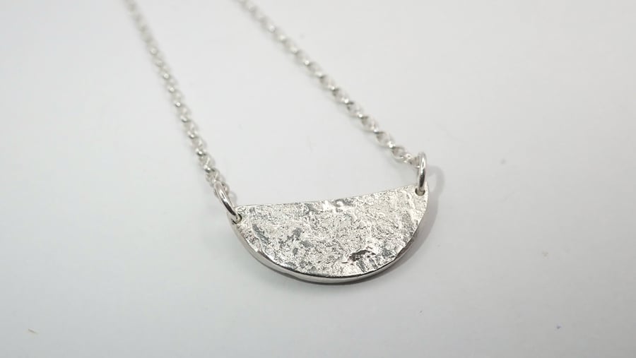 Little Half Moon Necklace in Sterling Silver