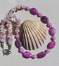 Rhodonite, Morganite & Pink Opal Gemstone Beaded Necklace
