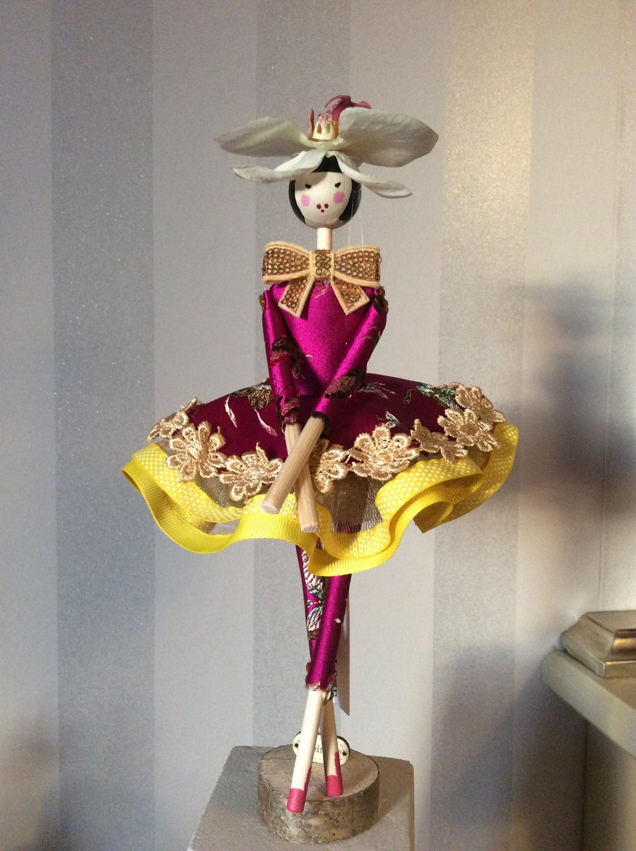 Rose - Woodentop Ballerina Doll