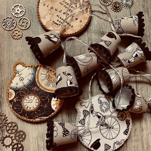 Lampshade Fairy Lights - Steampunk