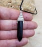 Wire wrapped Black Obsidian pendant. Reiki jewelry - Image 2