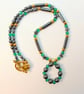 Hematite And Emerald Green Glass Necklace - Handmade In Devon - Image 9