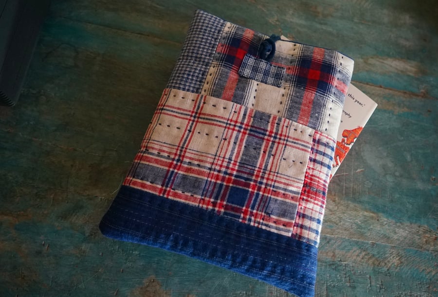 Vintage Fabric Book Sleeve Handmade Book Pouch Fabric Book Protector