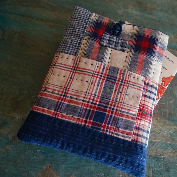 Vintage Fabric Book Sleeve Handmade Book Pouch Fabric Book Protector