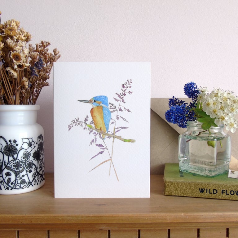 Kingfisher Greetings card 