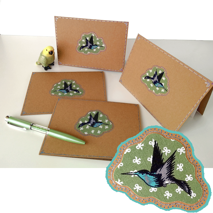 Hummingbird notelets – pack of 4 blank cards