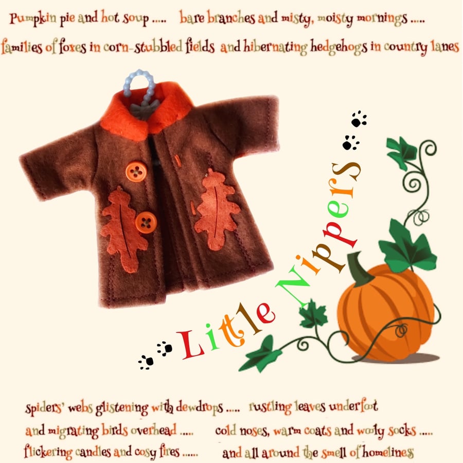 Hazelnut and Orange Little Nipper Tailored Coat