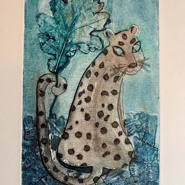 Leopard -  Original Collagraph Print -