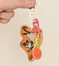 Payday Please Cat – Handmade Original Pet Illustration Keyring