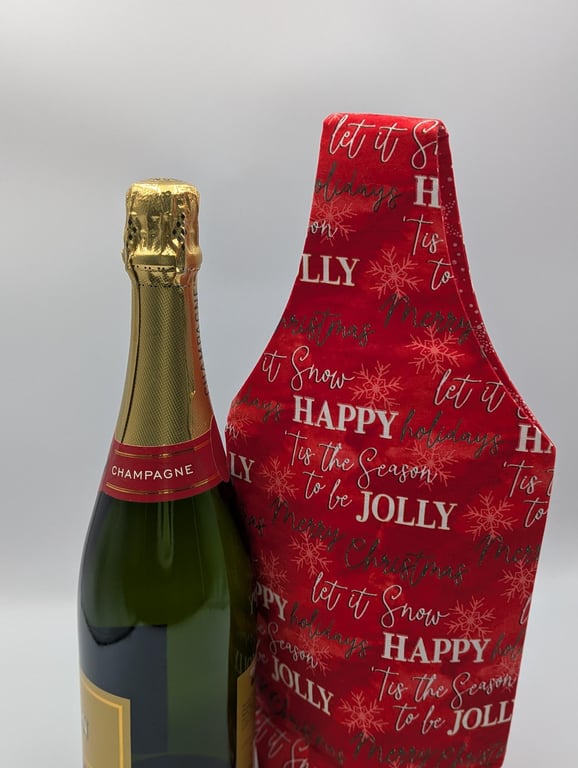 Christmas Reusable Gift Bottle Bag