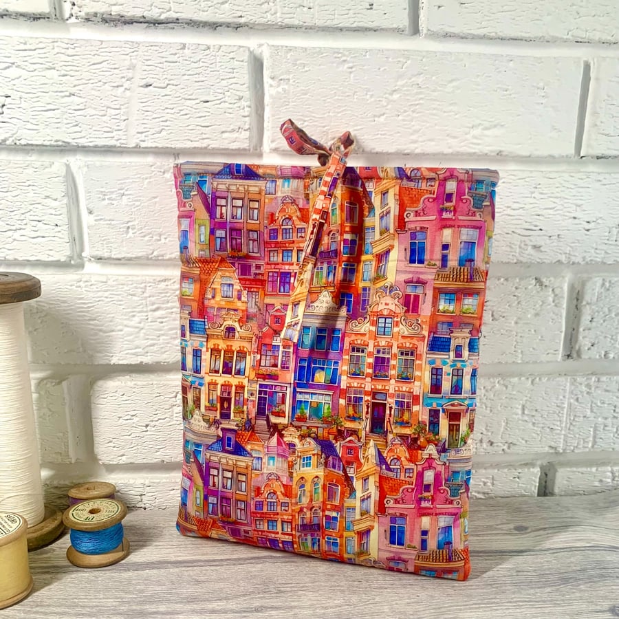 Amsterdam Fabric Book Sleeve with Ties