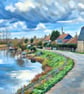 A5 Blank Greeting Card 14th February 2026 Norfolk Mill View  - Image 1