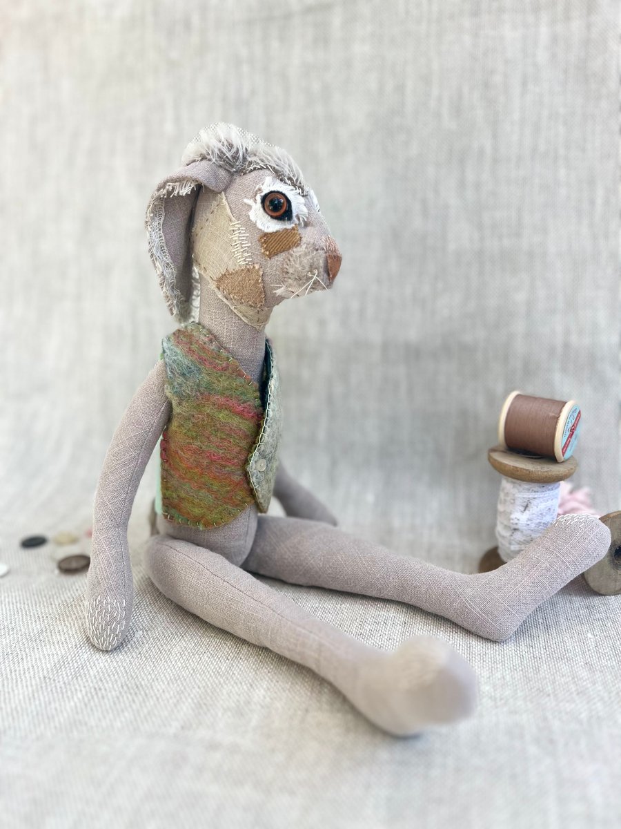 Handcrafted Textile Doll- Sulley the Rabbit