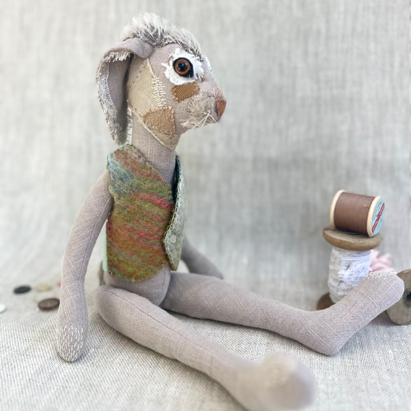 Handcrafted Textile Doll- Sulley the Rabbit