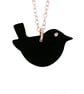 Tiny Wren necklace in black anodised aluminium  - Image 2