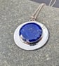 Lapis Lazuli Pendant Sterling Silver Round  - Image 2