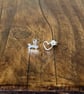 Heart & Arrow Stud Earrings - Handmade, Sterling Silver  - Image 2