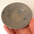 Grey speckle-glazed dish