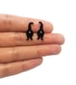 Tiny Cat Butt Stud Earrings - Handpainted - Pet Earrings