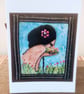 La Bouquet - Hand embroidered Card - Image 1