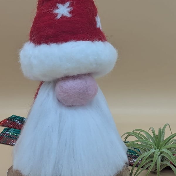 Needle Felted Santa Gnome
