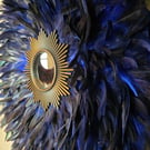 Blue Feather Mirror - Handmade - One Of A Kind - Juju - Designer