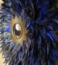 Blue Feather Mirror - Handmade - One Of A Kind - Juju - Designer