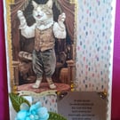 Elizabethan Cat Actor Greetings Card