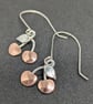 Sterling silver cherry earrings, Cherry earrings, Drop earrings