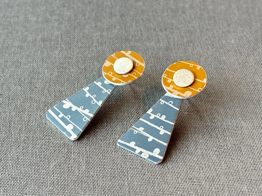 Multi way long colour drop earrings