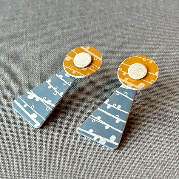 Multi way long colour drop earrings