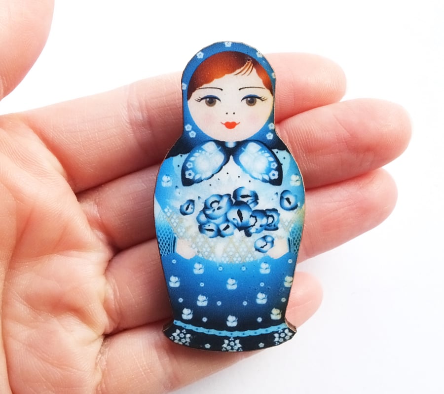 Russian Doll Brooch