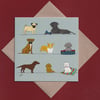 Greetings card - lots of dogs 