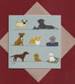 Greetings card - lots of dogs 