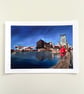 Canning Dock Liverpool Art Print - Original Fine Art - A5 or A4 - Image 1