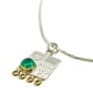 Silver pendant, green spinel necklace, handmade, silver chain, gemstone choice  - Image 3