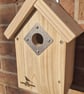 Cedar Bird Box, Handmade Nest Box UK, Blue Tit Nesting Box, Stainless Steel, Gar
