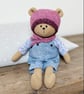 Bea, a handmade cloth teddy bear by Clayton Bears.