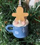 Hanging decoration tiny gingerbread man in a mug - Image 2