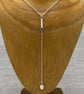 Rice Pearl Bar Drop Pendant & 18" Trace Chain- Handmade - Image 4