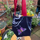 Kimono fabric tote bag